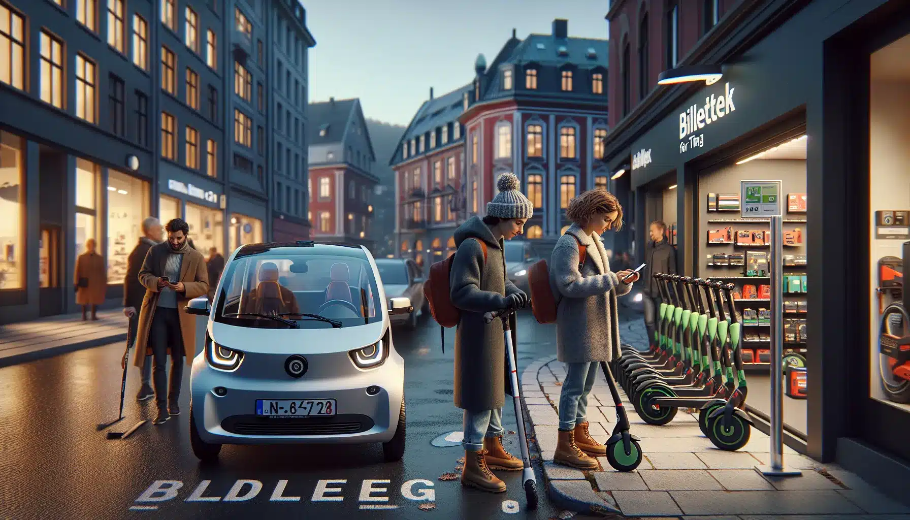 People in oslo using shared cars tools scooters and coworking spaces efficiently