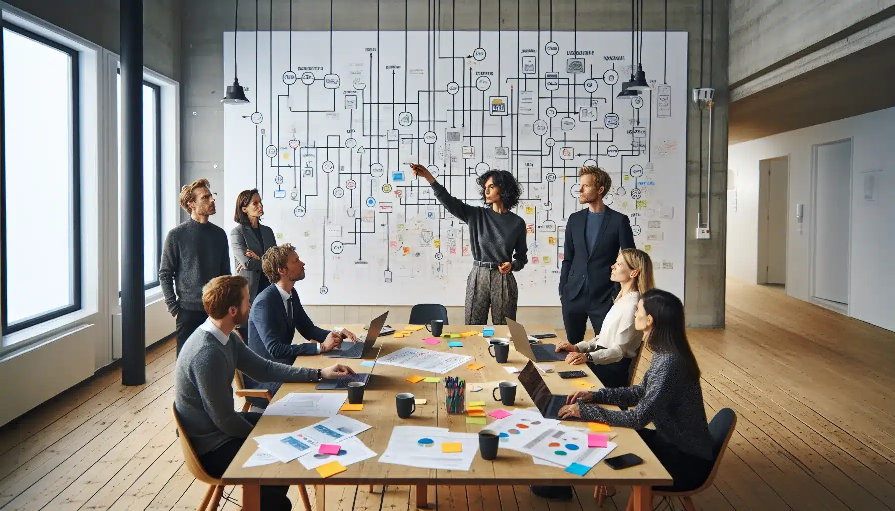 Tverrfaglig norsk team kartlegger komplekse problemer foran stor vegg med systemkart